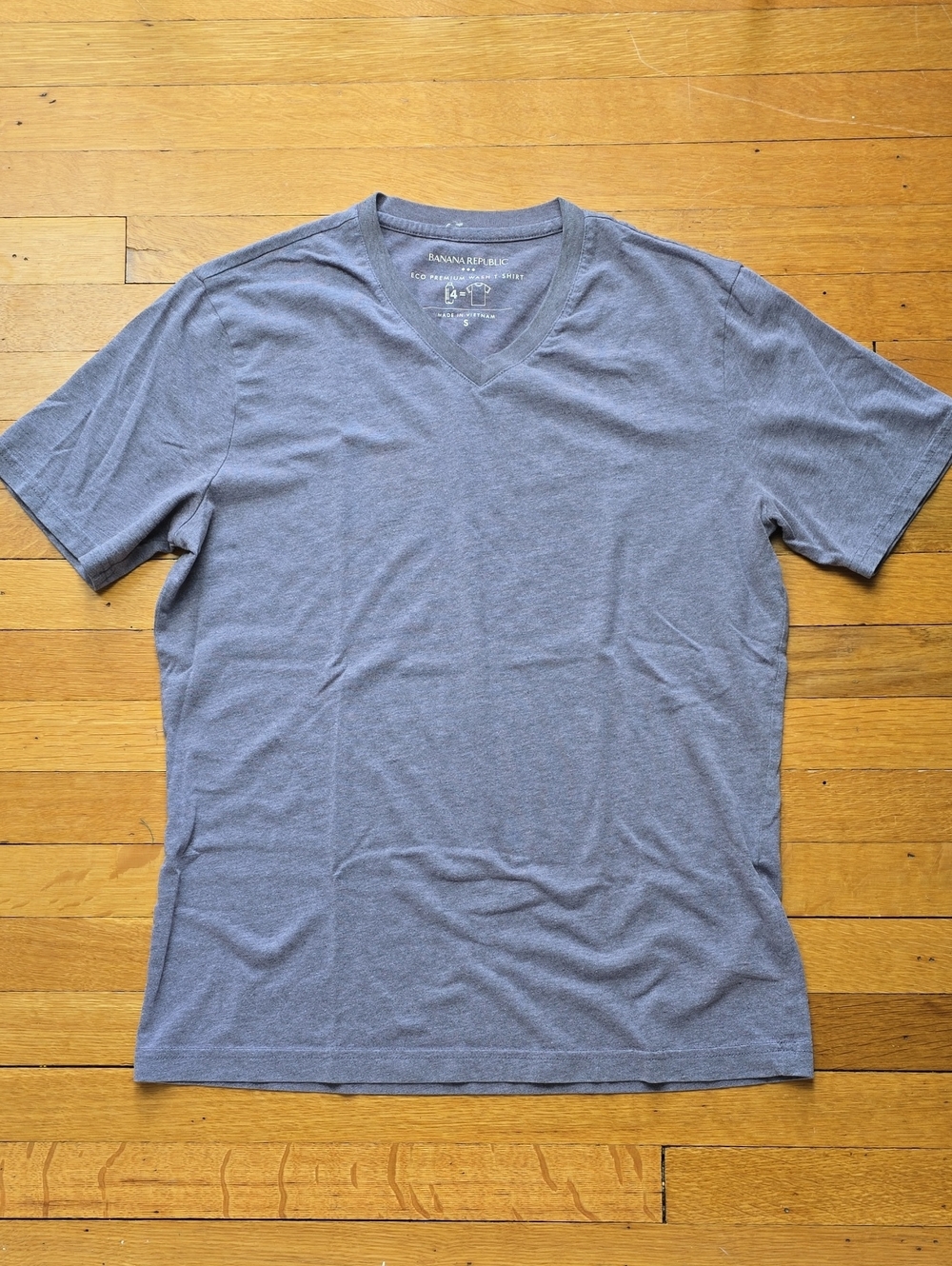 Banana Republic Factory, Eco Premium Wash V-Neck Tee, VGUC, Lilac/Gray, Men's S